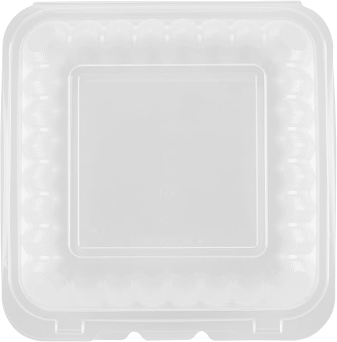Restaurantware-Chef 101 47 Ounce Hinged Clamshell Containers, 100 Disposable Take Out Boxes - Secure Lids, Microwavable, Clear Plastic Meal Prep Containers, For Pastas, Salads, Or Sandwiches - Image 19
