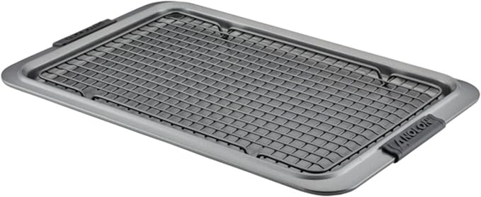 Anolon Advanced Nonstick Bakeware/Baking Sheet and Cooling Rack Set, 2 Piece, Gray - Image 7