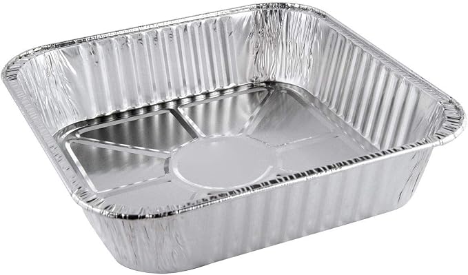 8x8 Disposable Aluminum Pans With Lids - 50 Pack Foil Pans For Cooking, Baking Cakes, Roasting & Homemade Breads - Disposable Food Containers With Foil Lids - Image 9