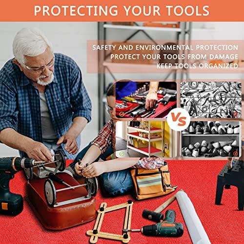 Foam Toolbox Liner Drawer Liner, Non-Slip Shelf Liners 24" W x 288" L Red - Image 7
