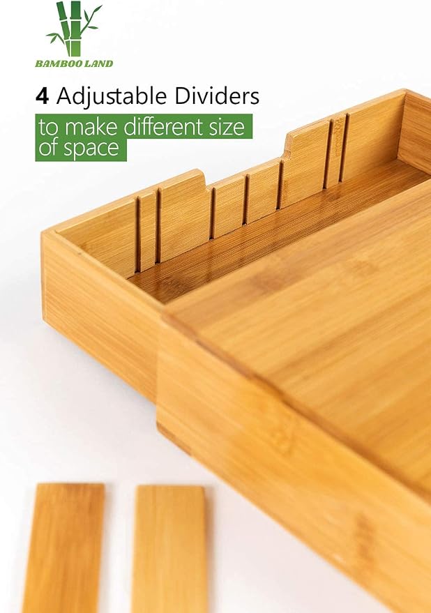 Bamboo Land- Bamboo K Cup Holder, 4 Adjustable Dividers, 36 K Cup Pod Storage, Coffee Pod Drawer, Coffee Pod Holder, Coffee Pod Organizer, Kcup Holder, K Cup Holders for Counter, Coffee Pods Holder - Image 8