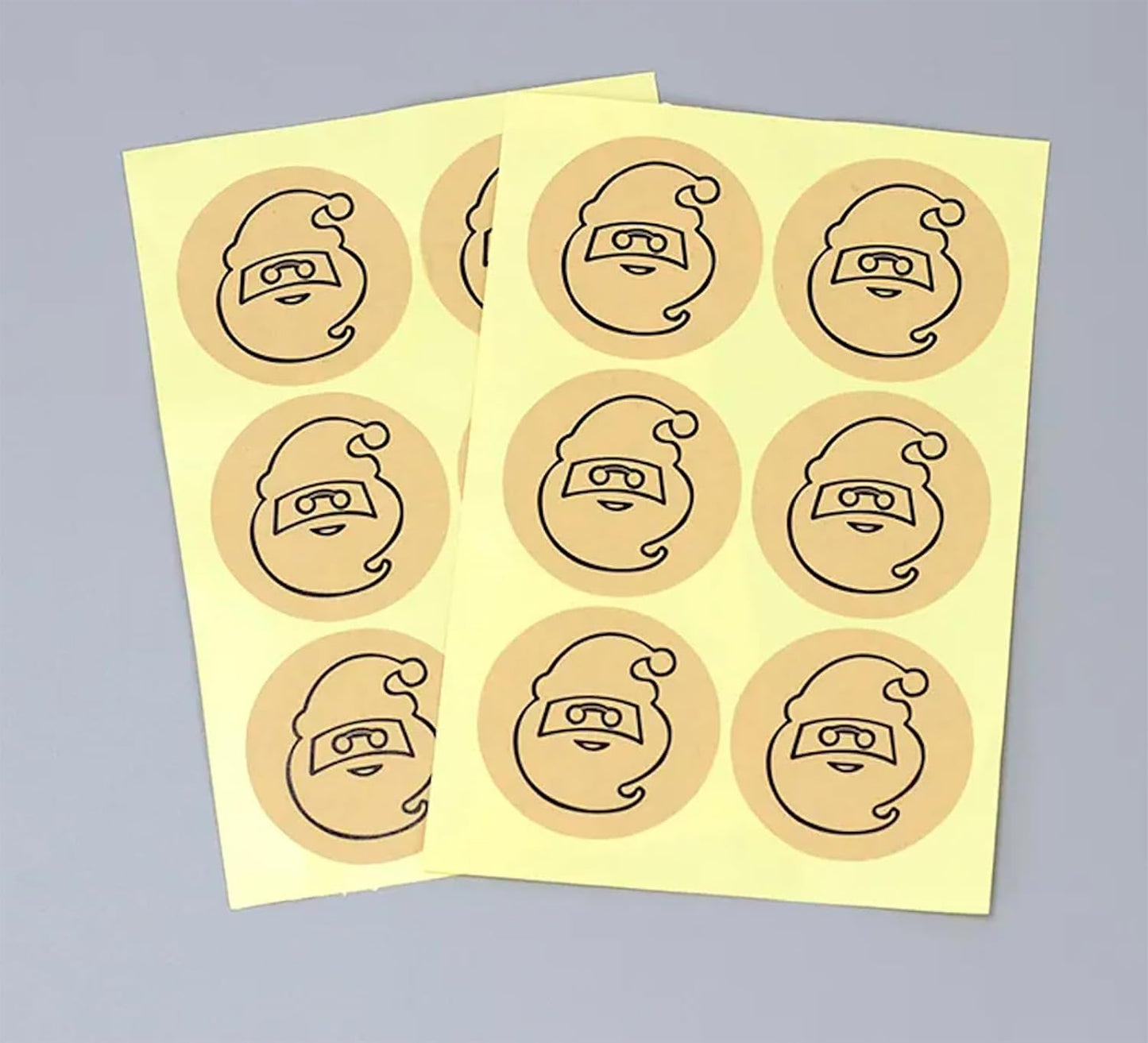 Custom Stickers Kraft Paper Labels Personalized Withe Text, Business Logo Customized Food Jars Labels Bakery Label Sticker Package Favor Canning Circle 100pcs (Style 9)