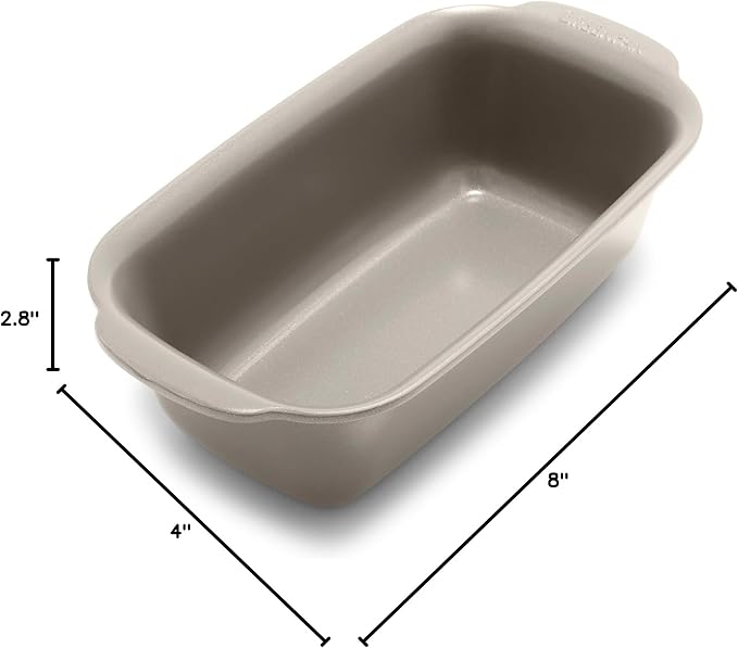 GreenPan Premiere Ovenware Healthy Ceramic Nonstick 1 lb. Loaf Baking Pan, PFAS-Free, Warp-Free Bakeware, Durable Quick Heating, Oven & Broiler Safe to 600F, Dishwasher Safe, Taupe - Image 10