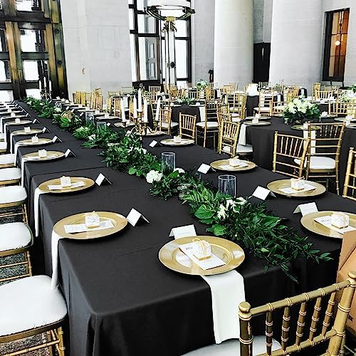 12 Pack Black Tablecloth for Rectangle Table 90 x 156 Inch - Image 6
