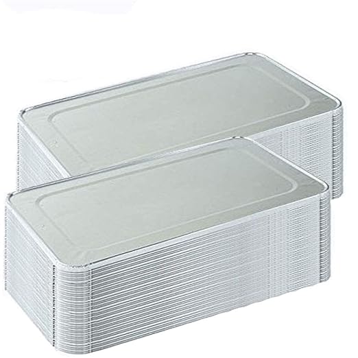 Tiger Chef Full Size Steam Table Aluminum Foil Lids for Pans 21.25 x 13.25 x .38 inches 100-Pack by TigerChef