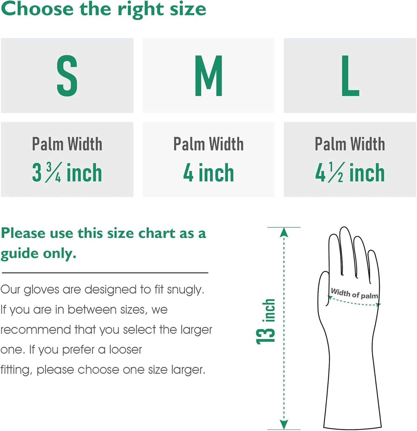 COOLJOB Large Household Rubber Gloves with Cotton Liner & Non-slip Grip, Waterproof Long Lasting Dishwashing Gloves for Kitchen & Bathroom Cleaning, Mint Green, 1 Pair