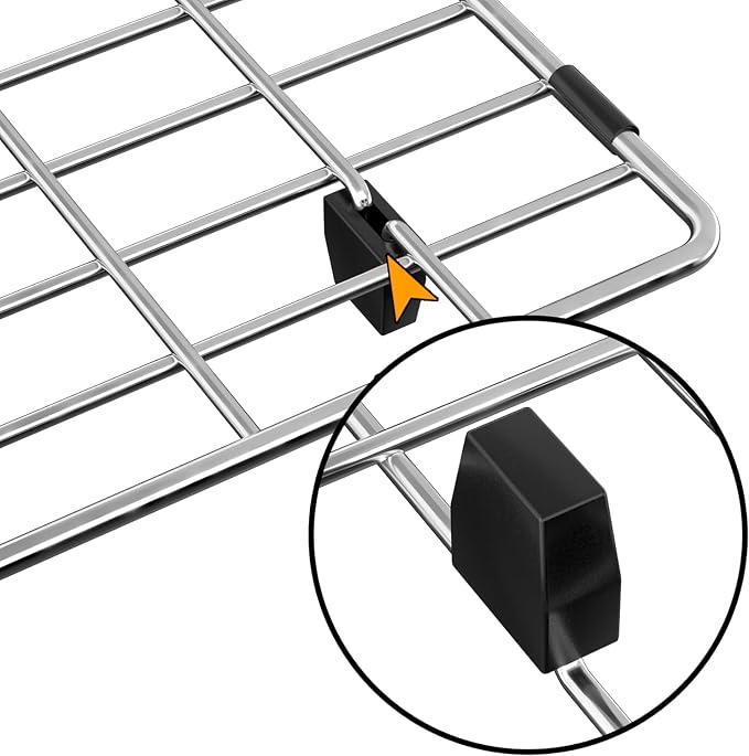 Large Sink Rack,Sink Protector for Kitchen Sink,27.6"L×14.6"W,Stainless Steel Sink Grid for Bottom of Sink,Metal Sink Grate with Rear Drain for Single Bowl,1 pack - Image 9