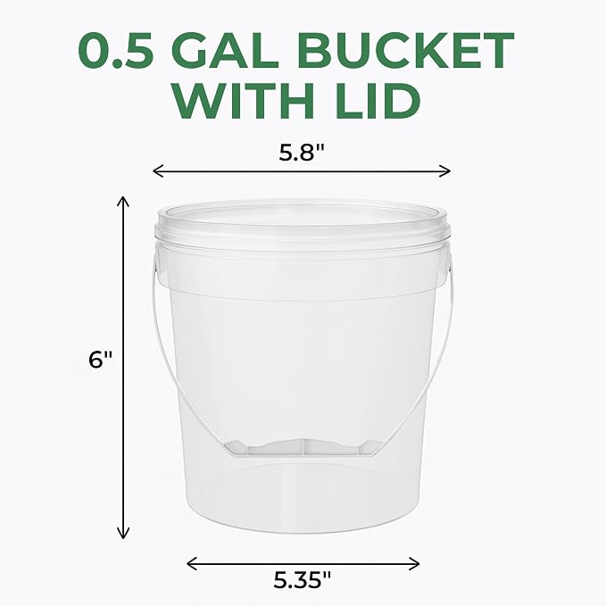 EconoHome 64oz Food Grade Round Plastic Bucket - 0.5 Gallon Food Storage Deli Containers with Lids Ideal for Ice Cream, Soup, and Prep Containers - BPA-Free, Premium HDPE - 120 Pack - Image 5