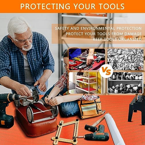 Foam Toolbox Liner Drawer Liner, Non-Slip Shelf Liners 20"W x 288"L Orange - Image 7