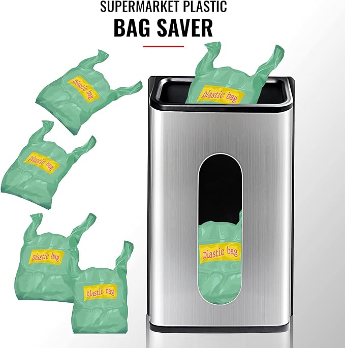 COMICO Wall Mount Grocery Bag Holder,Bag Dispenser or Bag Saver,Easy-Access Opening, Fingerprint-Proof, Easy to Install,Stainless steel(Silver) - Image 7