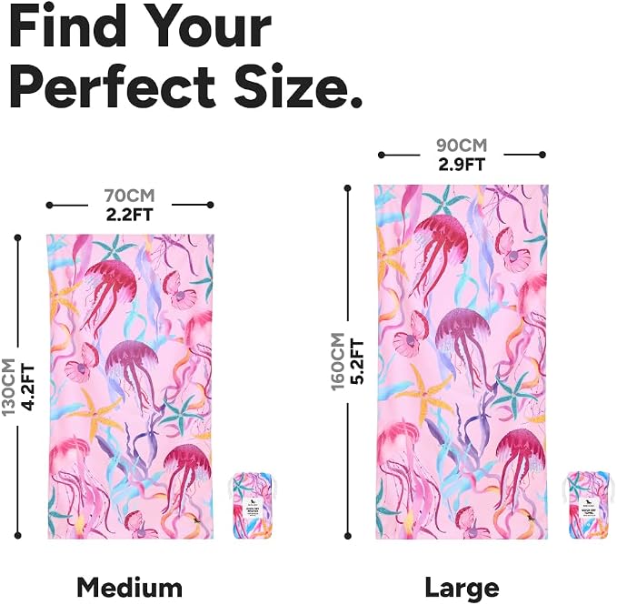 Dock & Bay Kid's Towel - Quick Dry, Sand Free - Compact, Lightweight - 100% Recycled - Includes Bag - Ready for This Jelly - Large (160x90cm, 63x35) - Image 5