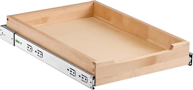 VEVOR Pull Out Cabinet Organizer, 14"W x 21"D Cabinet Drawer, Soft Close Slide out Shelf, Heavy-Duty Sliding Wood Drawer, Bottom Mount Size(14.5"W x 23"D)and Side Mount Size(15"W x 23"D) - Image 9