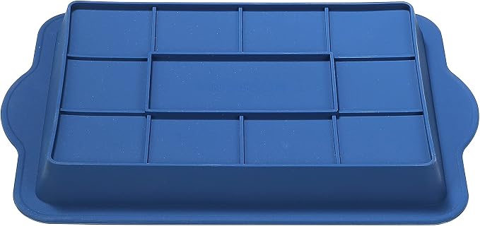 To encounter Silicone Baking Pans Set, 4 Pieces Nonstick Bakeware Set with Baking Pans, Baking Sheets, Cookie Sheets, Cake Pan with Grips and Metal Reinforced Frame More Strength, Navy Blue - Image 9