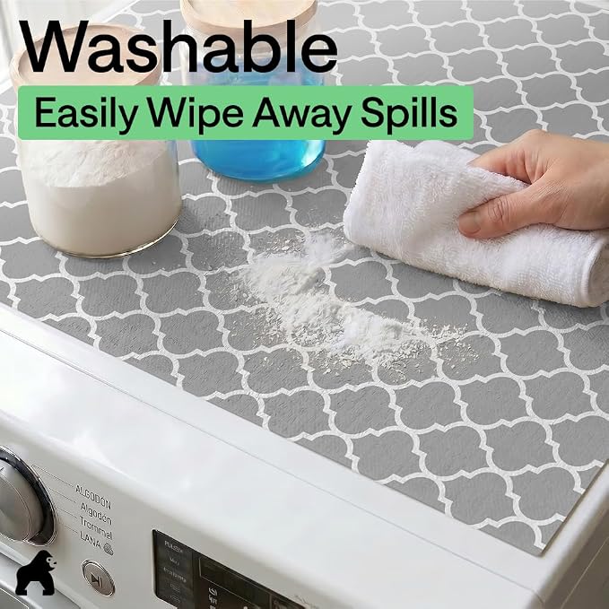 GORILLA GRIP Shelf Liner, Kitchen Drawer Protector, 12x120 White Gray - Image 9
