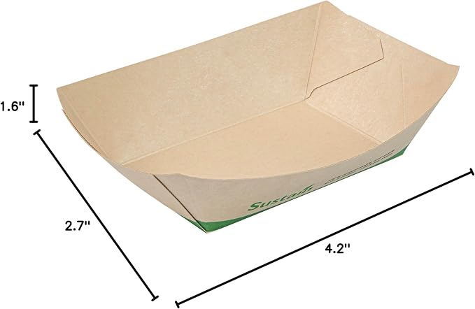 Restaurantware Paper Boats 50 Pack of 1/2 lb Greaseproof Disposable Bamboo Food Boats Sustainable Serving Trays Leak-Resistant Kraft Paper Brown For Appetizer And Portion Serving - Image 18