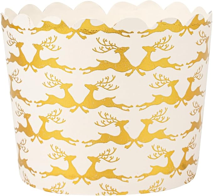 Restaurantware 4.5 oz White Paper Scalloped Baking Cup, 50 Pack - Image 8