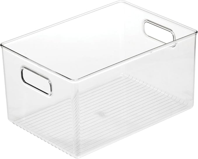 iDesign Pantry Organizer Bins with Handles, Set of 4, Clear - Image 10