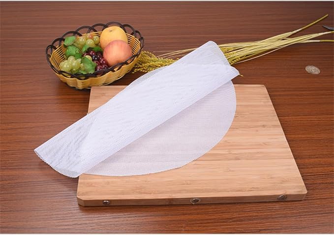 ECYC Ltd 7.8" Non Stick Silicone Steamer Liners White Reusable Round Silicone Steamer Liners Mesh Mat Pad Dim Sum Steamer Basket Liners Bamboo Steamer Liners for Home Kitchen Restaurant Cooking - Image 7