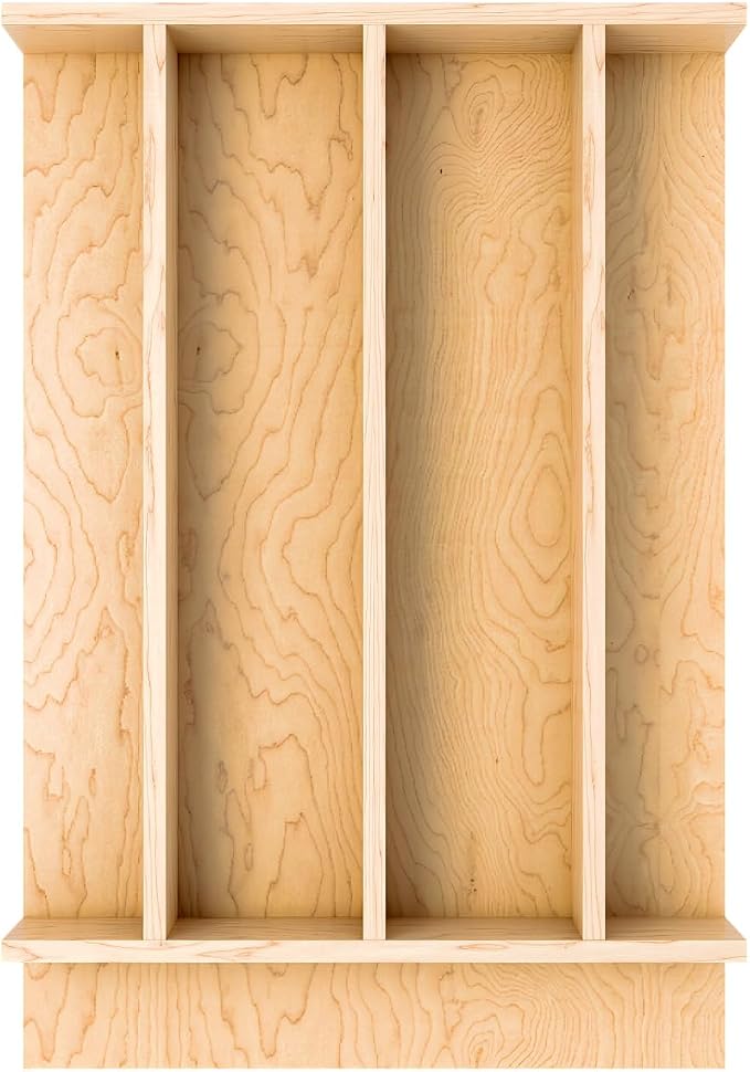 Rev-A-Shelf Natural Maple Right Size Utensil Insert Home Storage Kitchen Organizer 5 Compartment Drawer Accessory, 13-1/4" x 19-1/2", 4WUT-18SH-1 - Image 7