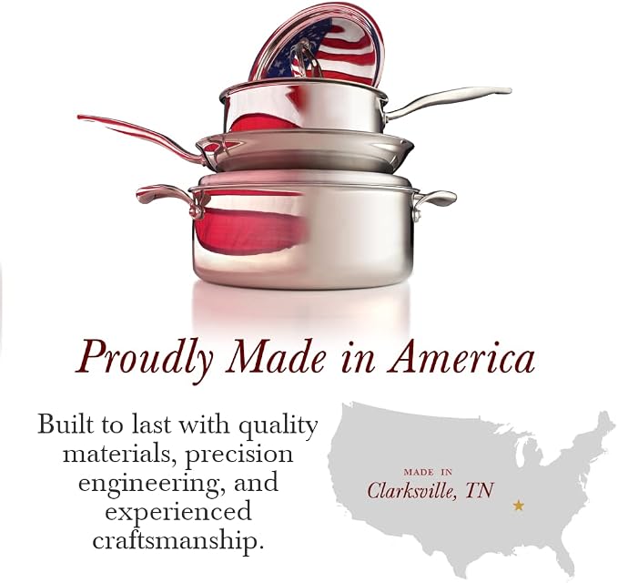 Heritage Steel 4 Quart Sauté Pan with Lid - Titanium Strengthened 316Ti Stainless Steel with 5-Ply Construction - Induction-Ready and Fully Clad, Made in USA - Image 8