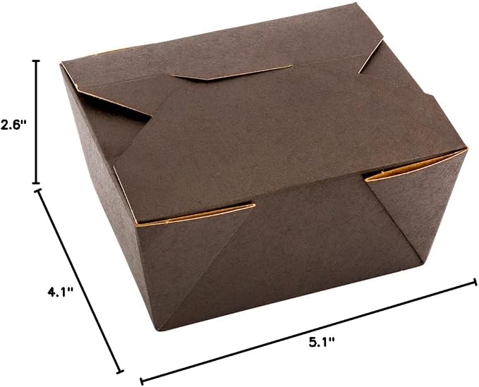 Restaurantware Bio Tek 30 Ounce Take Out Boxes 200 To Go Lunch Boxes - Tab-Lock Closure Heat-Tolerant Black Paper Disposable Lunch Boxes Greaseproof For Hot And Cold Foods - Image 16