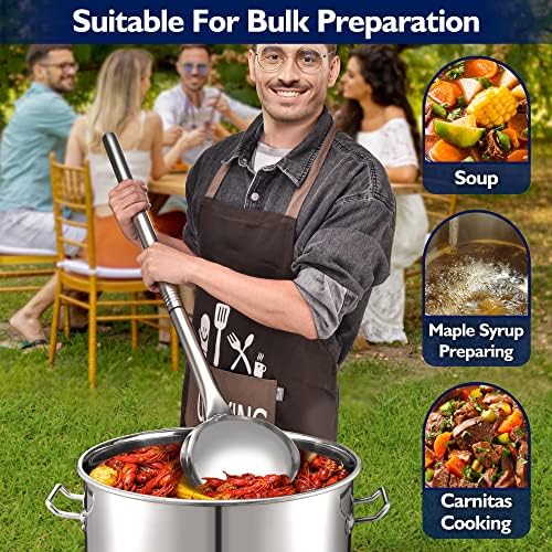 ARC 36 Inch Stainless Steel Mixing ladle with Threads Removable Handle - Image 6