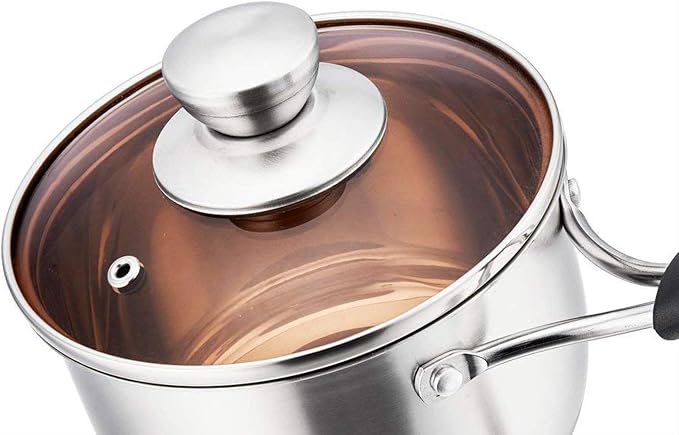 P&P CHEF 1 Quart Sauce Pan With Lid, Small Pot Saucepan, 1 Pc - Image 8
