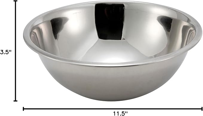 Winco 5 qt Stainless Steel Mixing Bowl - Image 3