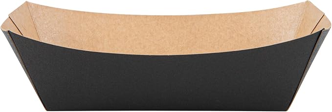 Restaurantware Black Paper lb Food Tray Boat, 200 Pack - Image 13
