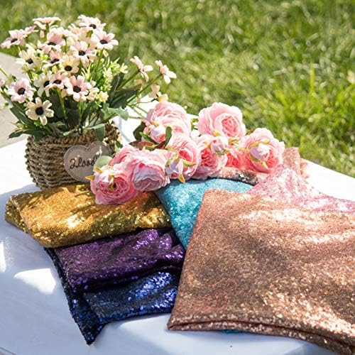 JYFLZQ Red Sequin Tablecloth, Glitter Party Table Cover 70 Inch Round - Image 7
