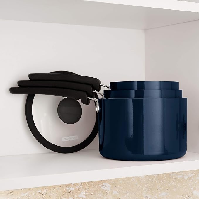 Tramontina Non Stick 6-Piece Nesting Sauce Pan Set with Lids - Naval - Image 9