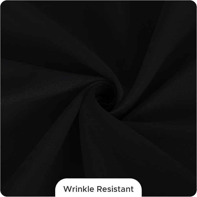 Fitable 8 Pack Black Round Tablecloths 120 Inch for 48"-96" Tables - Image 9