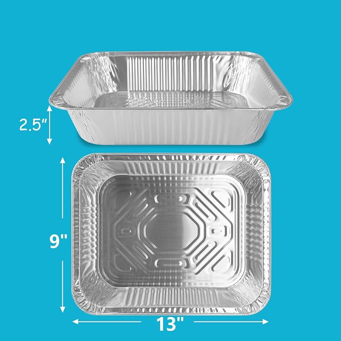 9x13 Aluminum Pans With Lids, 20 Pack Disposable Half Size Foil Pans - Image 9