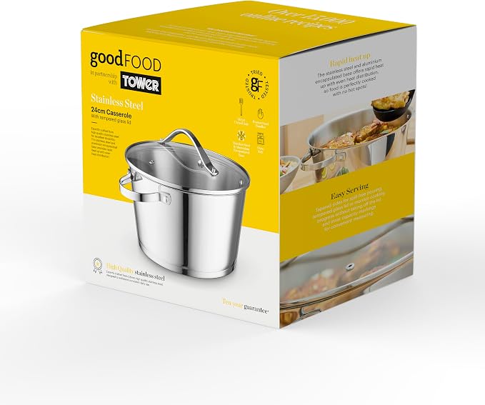 Tower GF900264 Casserole Dish, Aluminium, Stainless Steel - Image 10