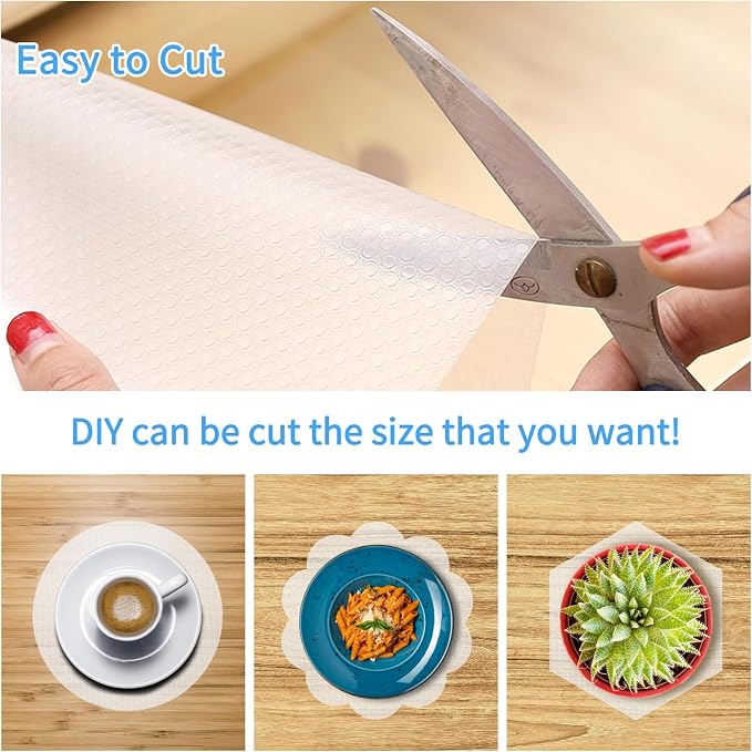Bloss Drawer and Shelf Liners,Non Adhesive EVA Drawer Mat Cabinet Liners Roll-(17.7 Inch x 20 FT)-for Bathroom, Kitchen, Desks, Deco Shelves-Clear - Image 6