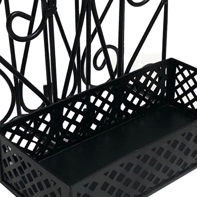 Park Designs Black Napkin Salt and Pepper Holder for Table | Combo Napkin Caddy & Salt and Pepper Caddy | Farmhouse Napkin Holder for Paper Napkins - Image 6