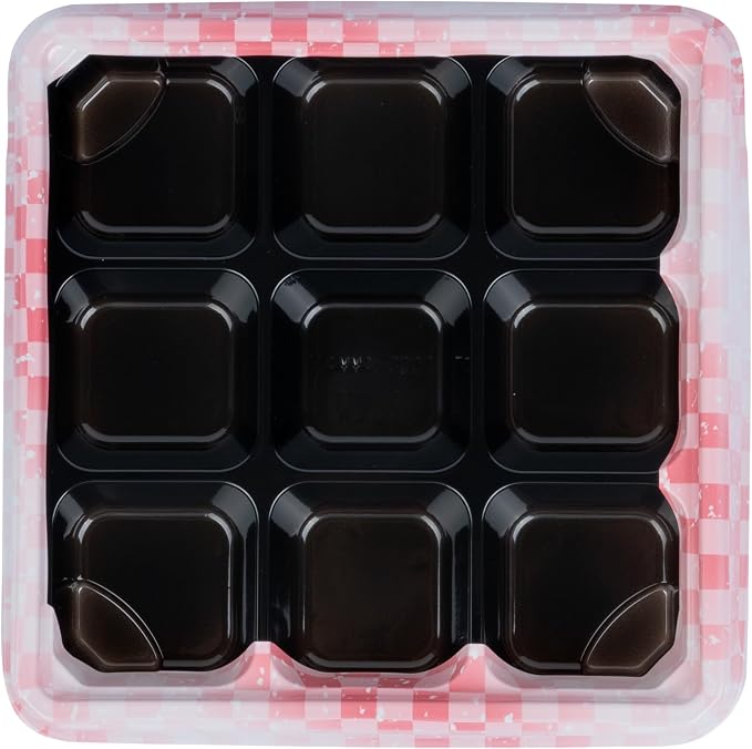 Restaurantware-Bento Tek 16.9 Ounce Meal Prep Containers, 50 Disposable To Go Food Boxes - Lids Sold Separately, 9 Compartments, Pink And Black Plastic Bento Lunch Boxes, Freezable, For Take Out - Image 9