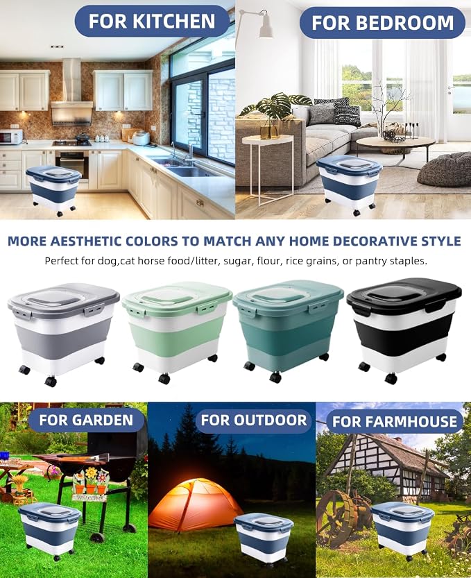 20-30 Lbs Rice Storage Container,Collapsible Food Storage Container - Image 9