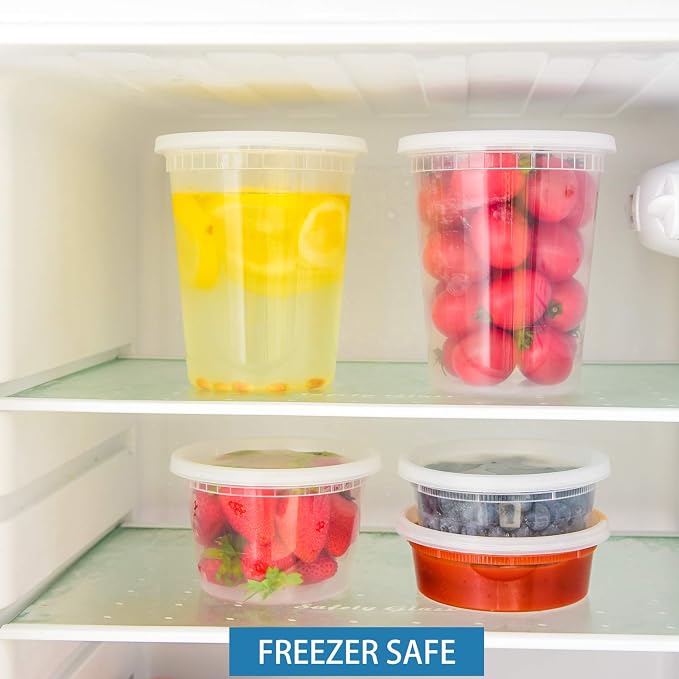 TashiBox [8 oz,16oz,32oz,48Sets,16Sets each size Plastic food storage containers with lids airtight,BPA Free,Microwave/Dishwasher/Freezer Safe - Image 6