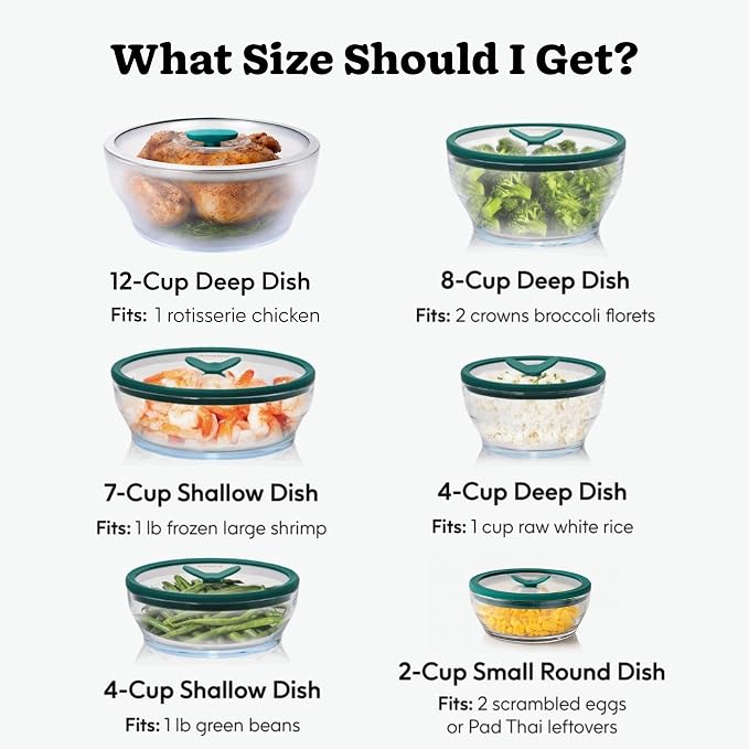 Anyday 4-Pc Medium Microwave Cookware Glass Food Storage Set (Black Sesame) | Plastic-Free Containers, Stackable Steamer with Vented Lid, Microwave-Safe Reheating, Steaming Vegetables, Rice - Image 10