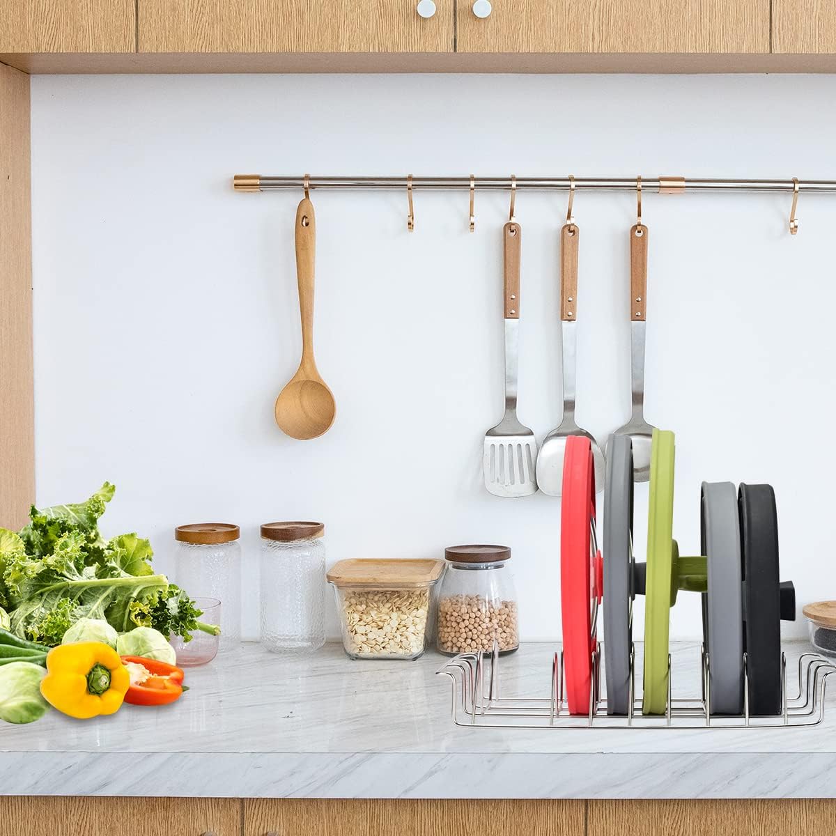 Microwave Splatter Cover Glass Splatter Guard Lid with Collapsible Silicone for Food Plate Cover 8.5 inch Grey