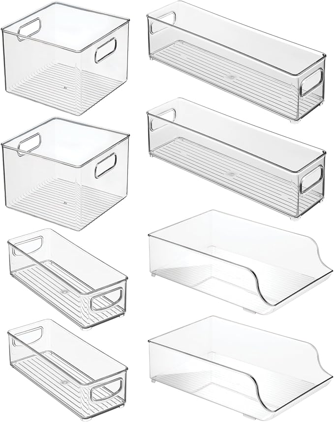 iDesign Fridge Storage Bin Set, Set of 8, Clear - Image 9