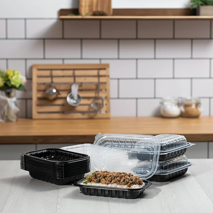 Karat Premium PP Hinged Container, Take Out Food Containers - Case (9"x6", 1 compartment) - Image 9
