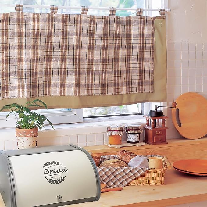 X458 Gray Bread Box Roll Top, Metal Bread Box for Kitchen Countertop, Large Space, Keeps Bakery Items Fresh Longer, Bread Bin for Kitchen Countertop, Breadbox to Store Cookies, Bagels, Muffins - Image 9