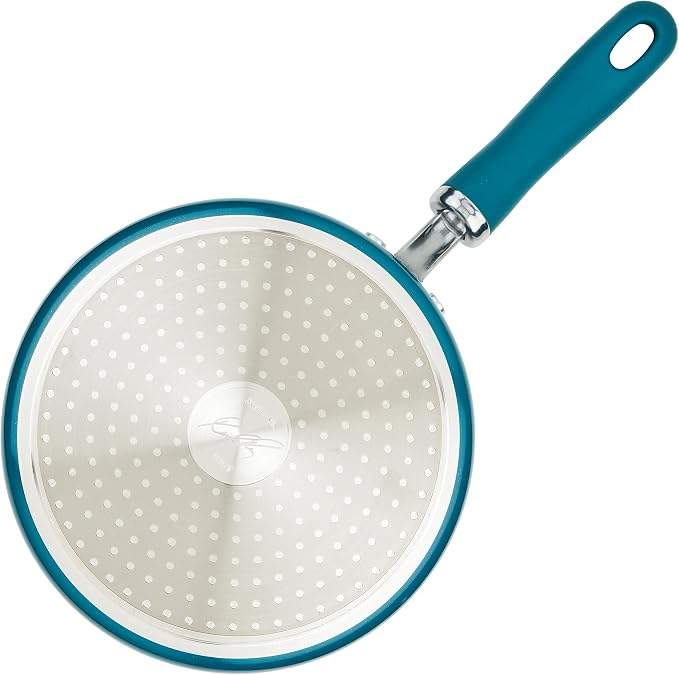 Rachael Ray 12020 Create Delicious Nonstick Sauce Pan / Saucepan with Straining and Lid, 3 Quart - Teal Shimmer - Image 5