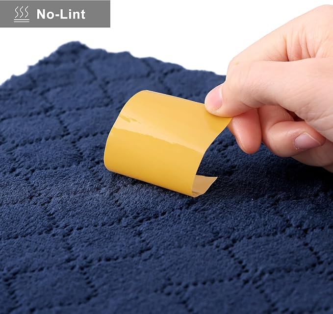 Homaxy 12 Pack Super Soft Absorbent Dish Towels, 10" x 20", Navy Blue - Image 8