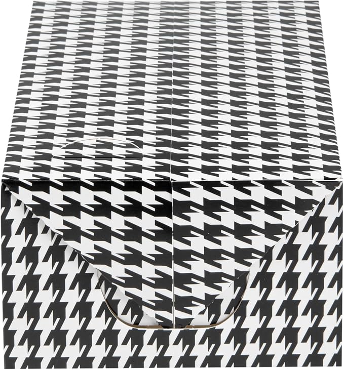 Restaurantware Takeout Lunch Box 100 Count 47 Ounce Paper Food Delivery Container Greaseproof Secure Closure Box Black Houndstooth Design 7.01 x 4.49 x 2.76 Inch Large Capacity - Image 9
