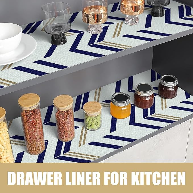 Drawer Shelf Liner for Kitchen Cabinet Non-Adhesive 12IN x 10FT - Image 8