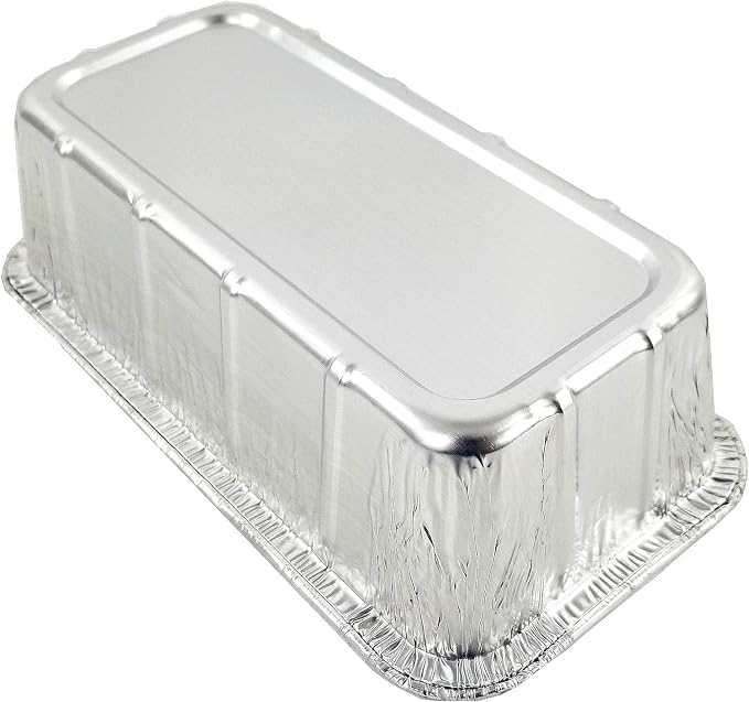 PACTOGO Loaf Pans - Disposable Aluminum Foil 1 1/2 lb. Bread Tins 8.5" X 4.5" X 2.3" with Clear Plastic Dome Lids (Pack of 100 Sets) - Image 9