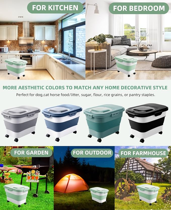 20-30 Lbs Rice Storage Container,Collapsible Food Storage Container - Image 8